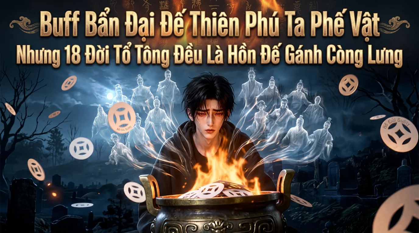 Buff Bẩn Đại Đế Thiên Phú Ta Phế Vật Nhưng 18 Đời Tổ Tông Đều Là Hồn Đế Gánh Còng Lưng