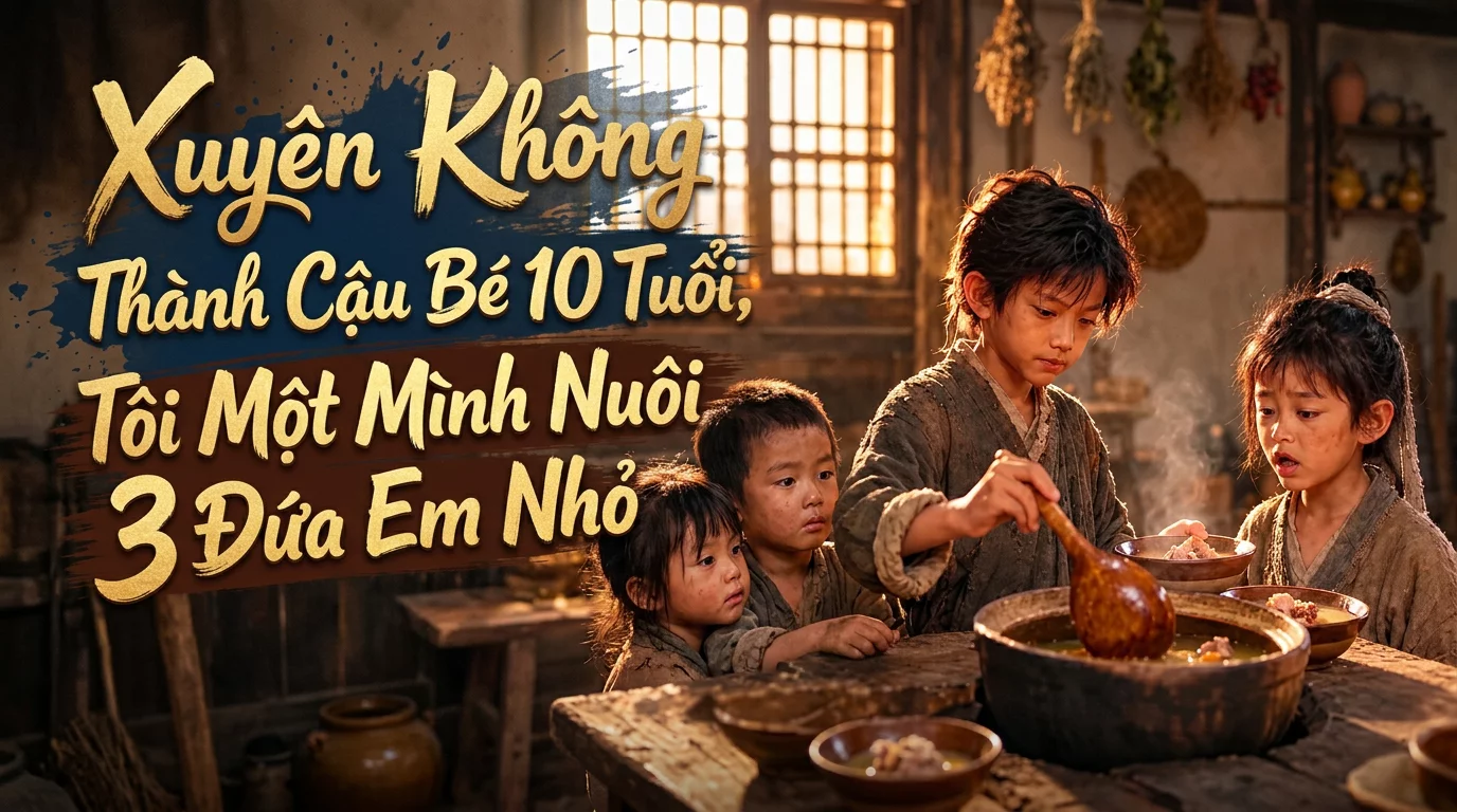 Xuyên Không Thành Cậu Bé 10 Tuổi, Tôi Một Mình Nuôi 3 Đứa Em Nhỏ