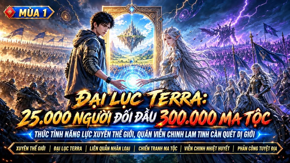 Đại Lục Terra: 25.000 Người Quyết Chiến 200.000 Ma Tộc